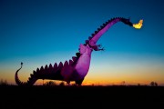 Kaskaskia Dragon, Vandalia Illinois, Illinois, Route 40, True Value hardware, Walt Barenfanger