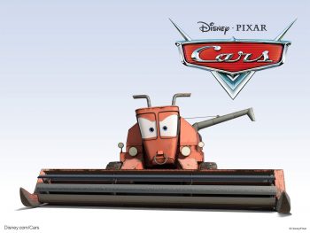 Disney's Cars movies featured a combine with a soybean header attachment