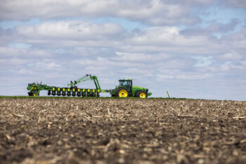 An Illinois farm field awaits planting in early spring. 