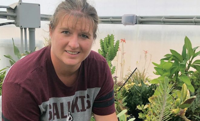 Illinois farmer in greenhouse