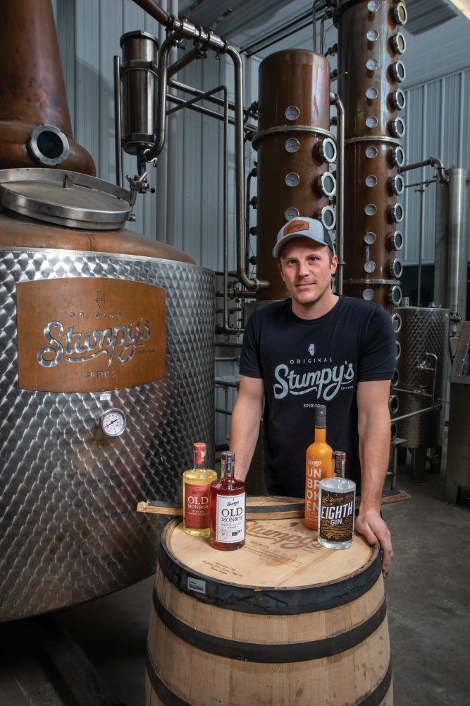 Adam Stumpf in the distillery