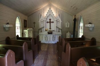 The interior of the church