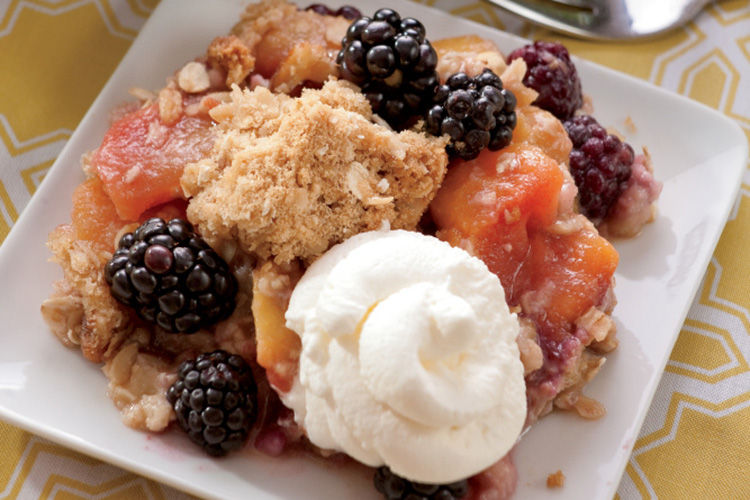 Blackberry and Peach Crisp