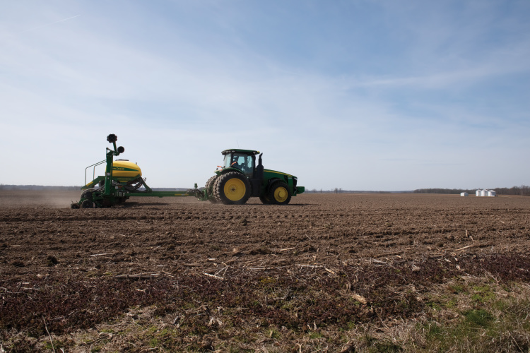Tractor in a field 