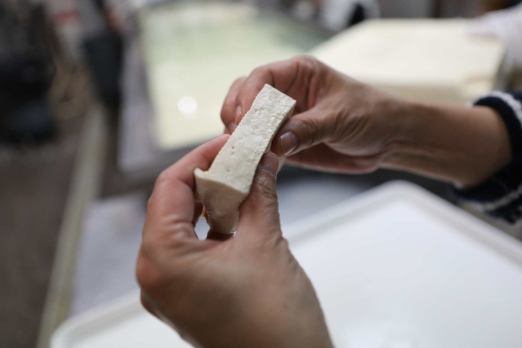 Tofu made from soybeans
