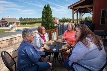 A group of ladies drinking cider
