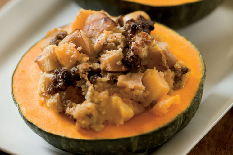 Squash and Apple Bake with Sausage