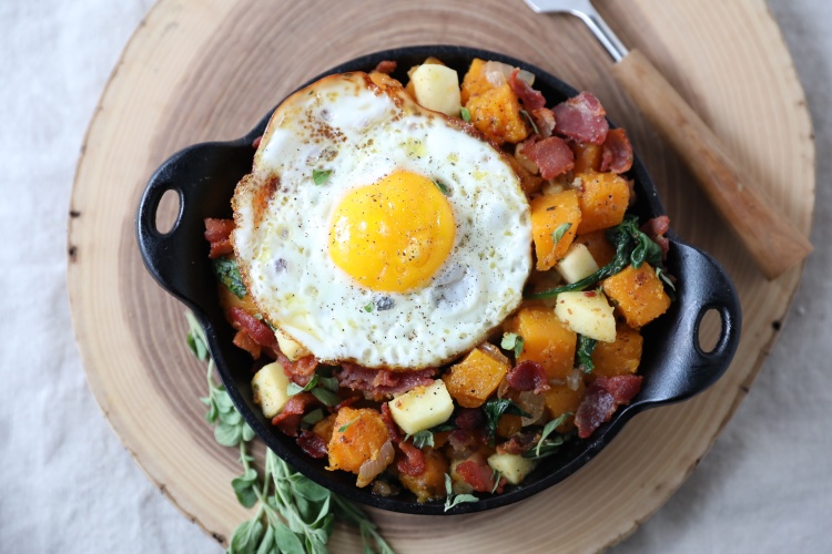 Bacon, Apple and Butternut Hash