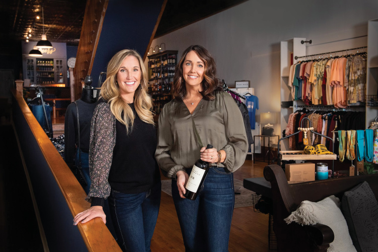 Owners Maggie Adkins and Elizabeth Carter at 1st and 3rd Boutique and Wine Bar