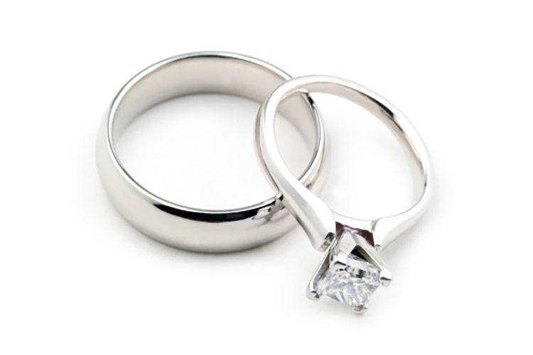 Silver wedding rings