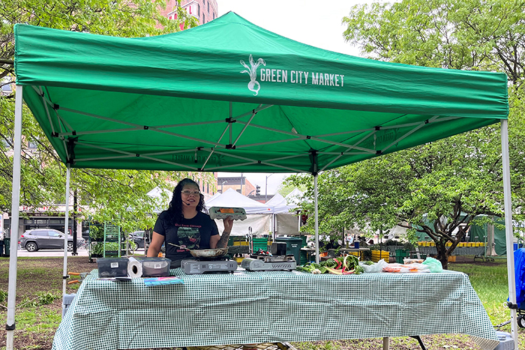 One of the farmers market vendors 