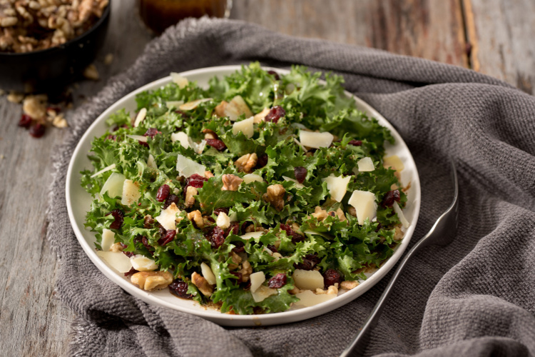 Warm Wilted Winter Greens with Honey-Balsamic Dressing