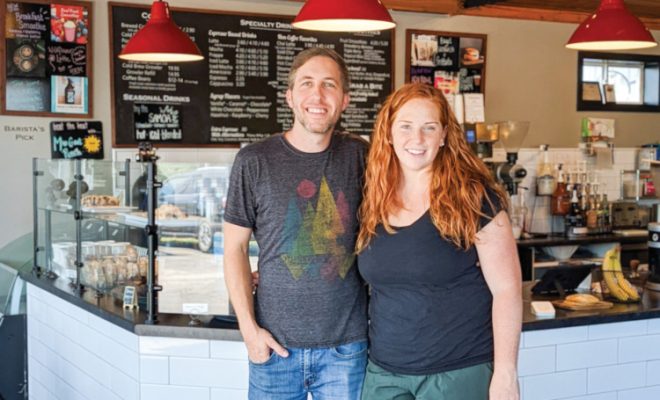 Sam and Rachel George in Mad Goat Coffee