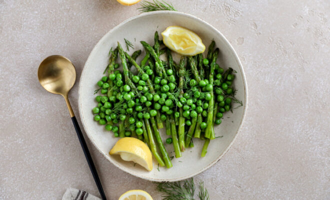 Lemony Asparagus and Pea Salad with Fresh Dill
