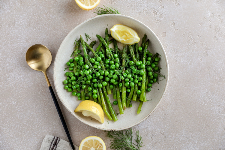 Lemony Asparagus and Pea Salad with Fresh Dill