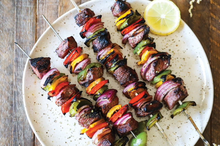 Greek Steak Kebabs