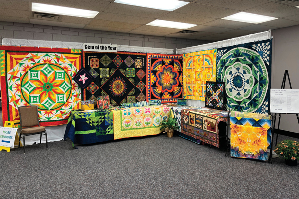 Quilts on display 