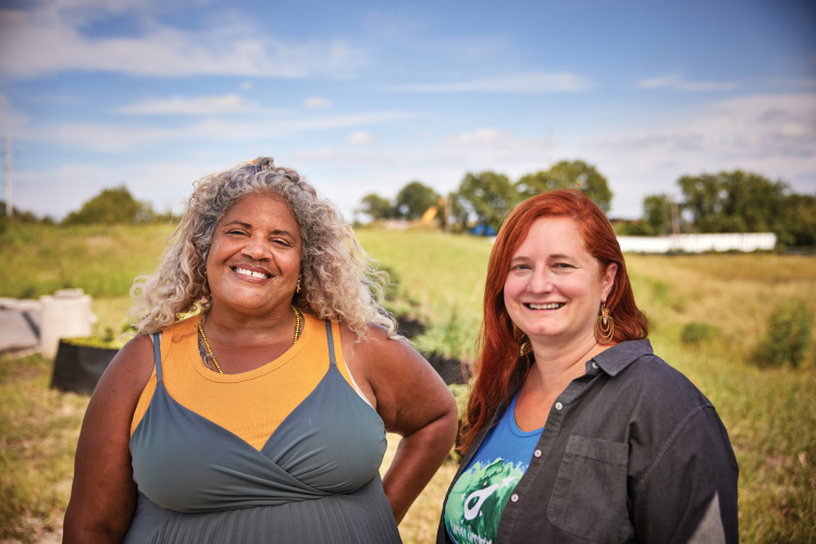 Erika Allen and Laurell Sims at the Green Era Campus