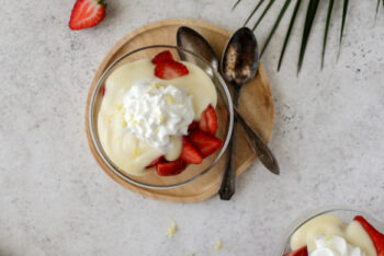 Lemon Custard with Strawberries