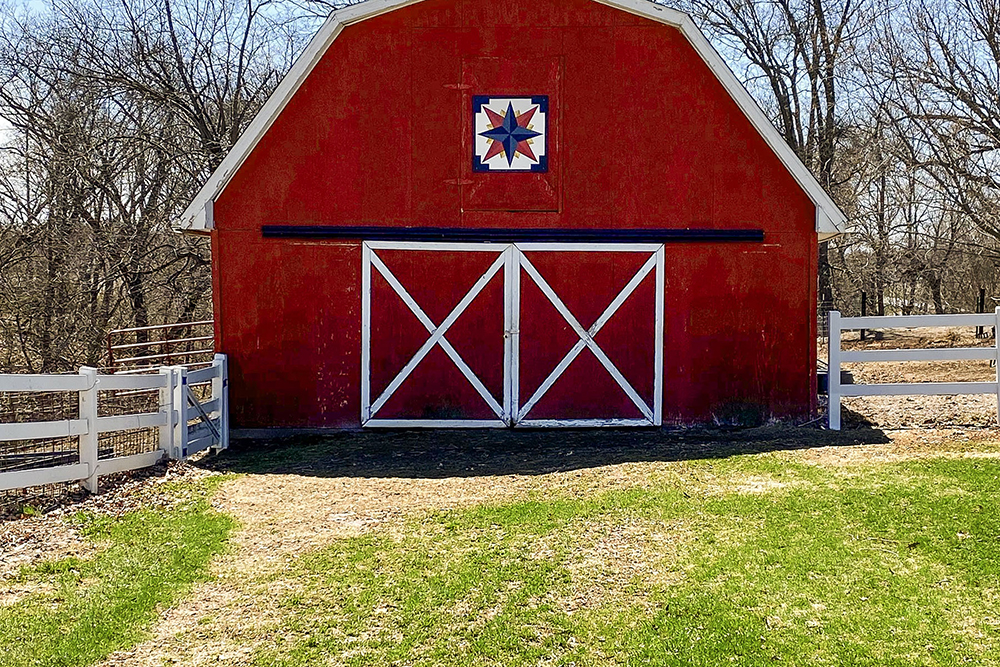 Front of the red barn