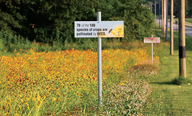 Illinois pollinator garden sign