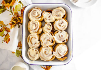 Pumpkin Cinnamon Rolls with Cream Cheese Frosting