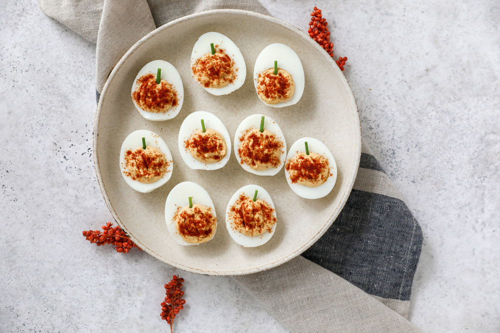 Pumpkin Deviled Eggs