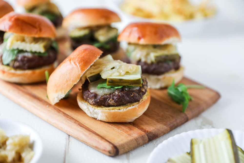 Caramelized Onion & Swiss Beef Sliders