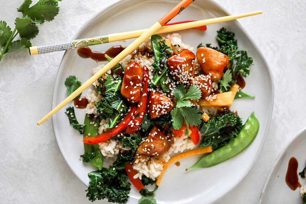 Chicken and Kale Stir-fry 