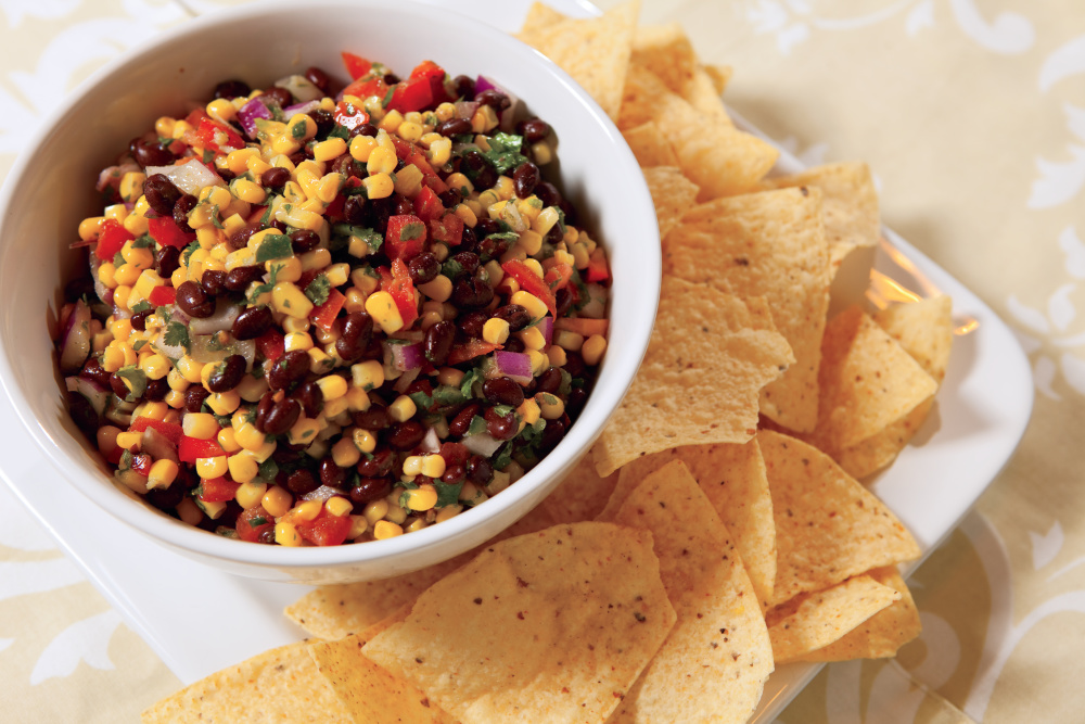 Zesty Corn and Black Bean Salsa with Lime Cilantro Dressing 