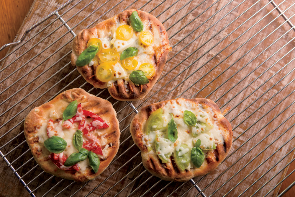 Grilled Tomato Basil Pizza