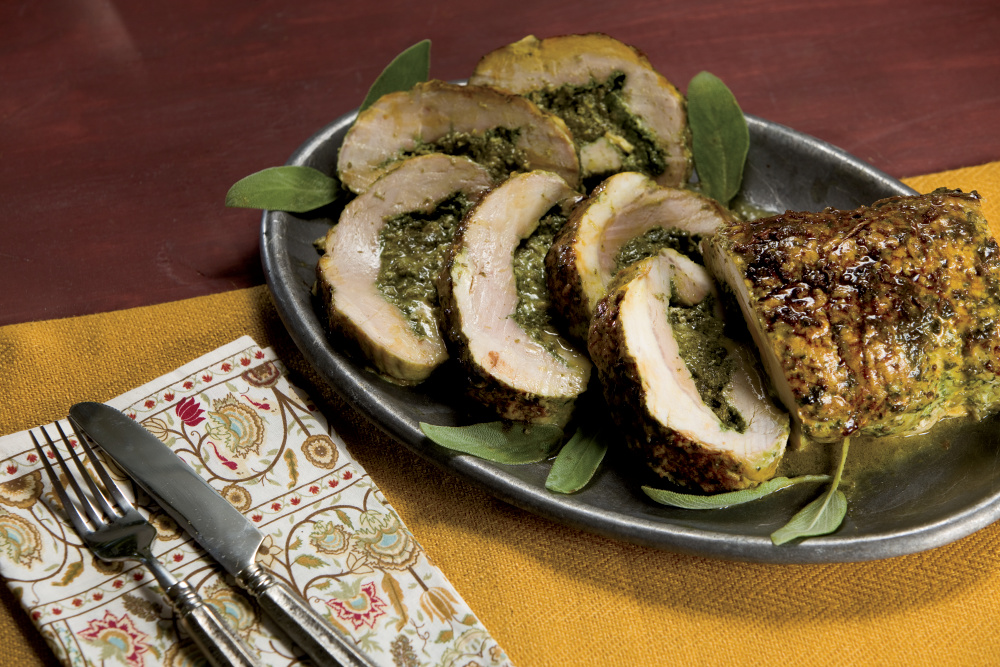 Stuffed Pork Loin with Sage Butter