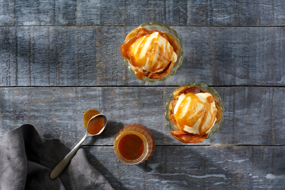 Salted Caramel Apple Sundaes