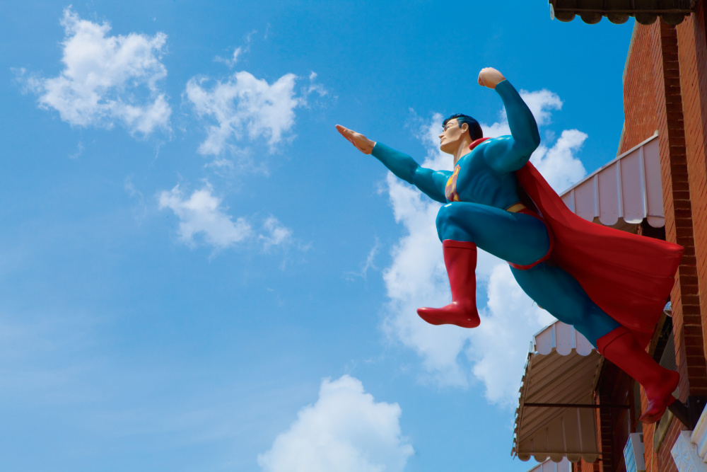 Superman statue in Metropolis