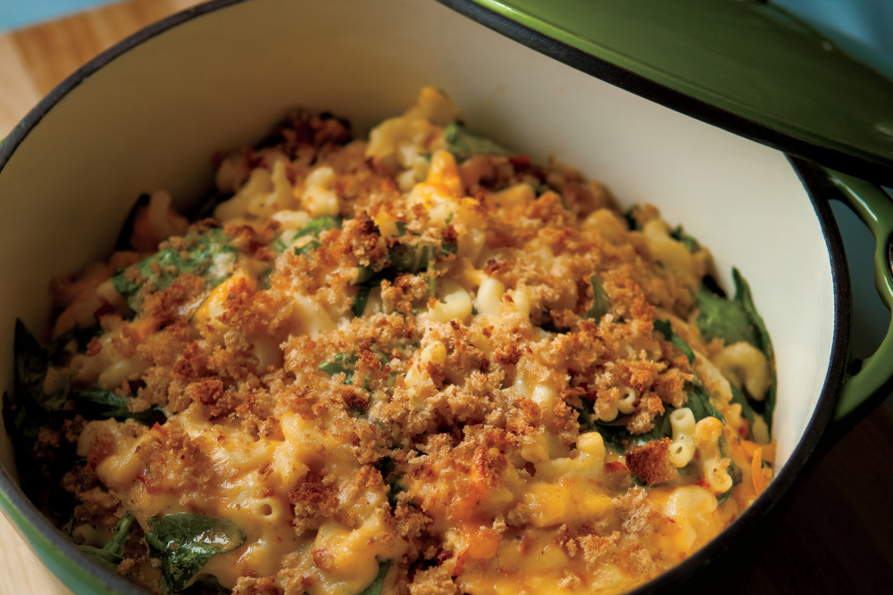Spinach and Sun-Dried Tomato Macaroni and Cheese