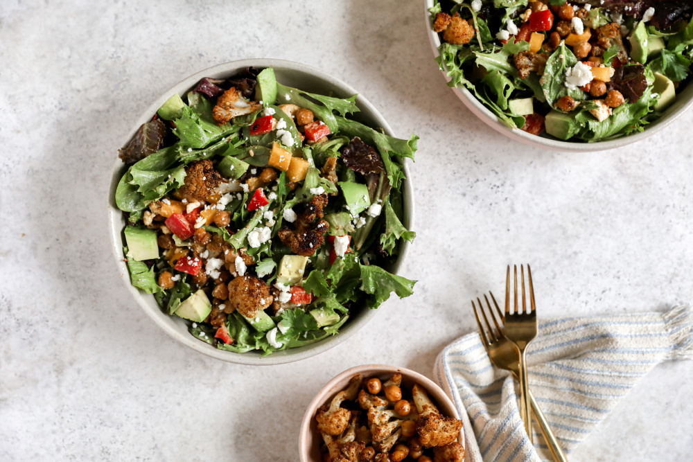 Roasted Cauliflower Salad with Honey Mustard Vinaigrette