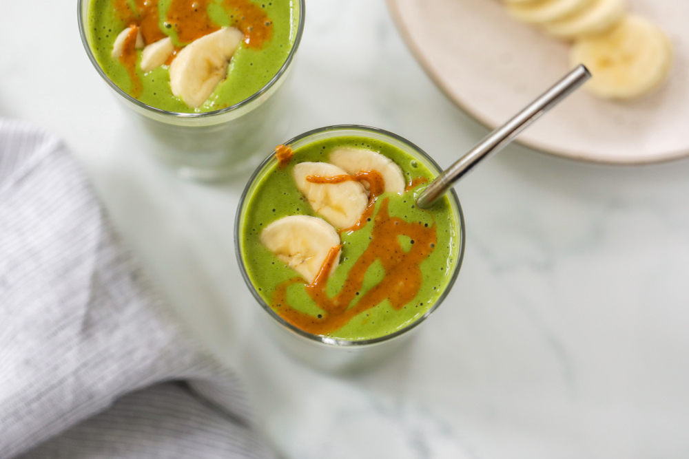 Peanut Butter Banana Green Smoothie