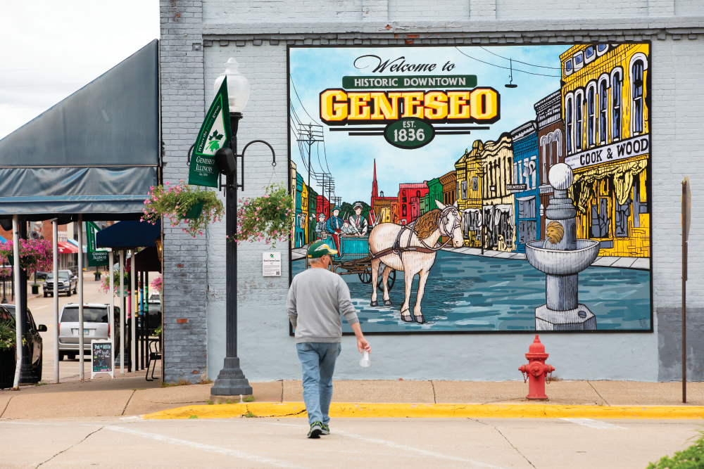 Mural in historic downtown Geneseo