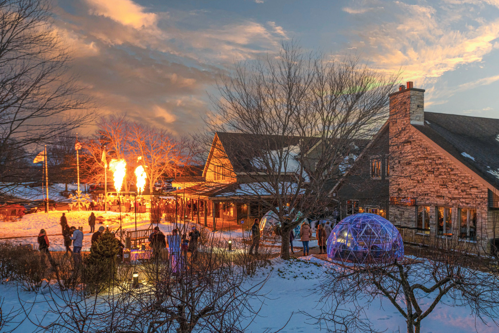 People enjoying the festivities at the Winter Carnival in Galena