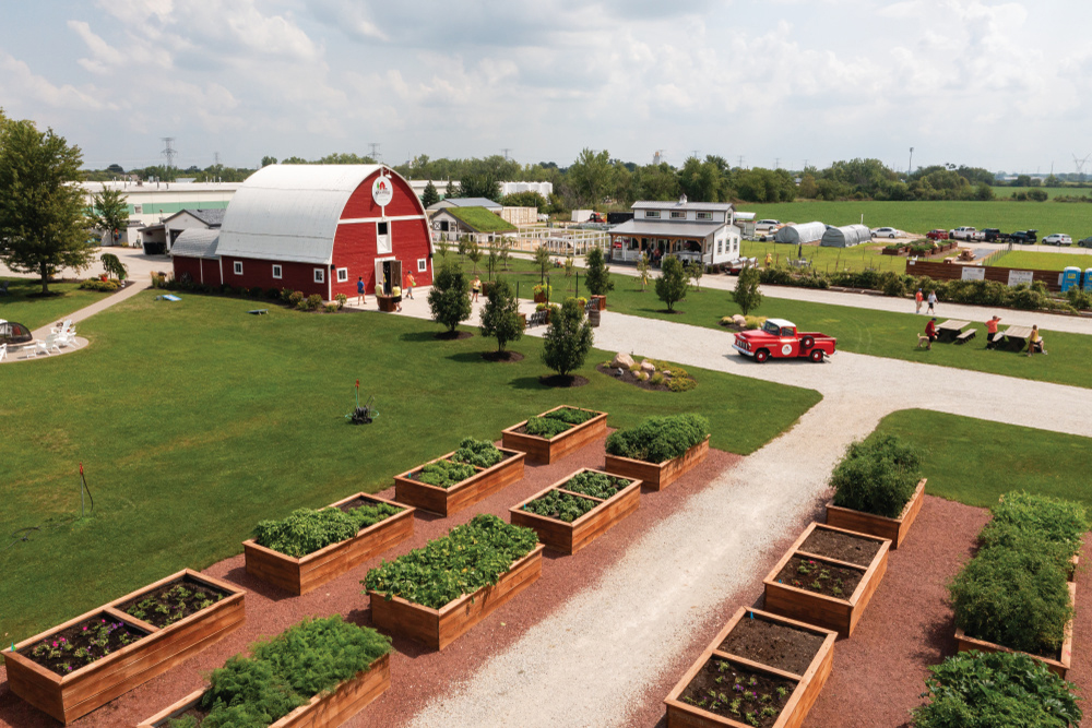 Drone view of Navarro Farm