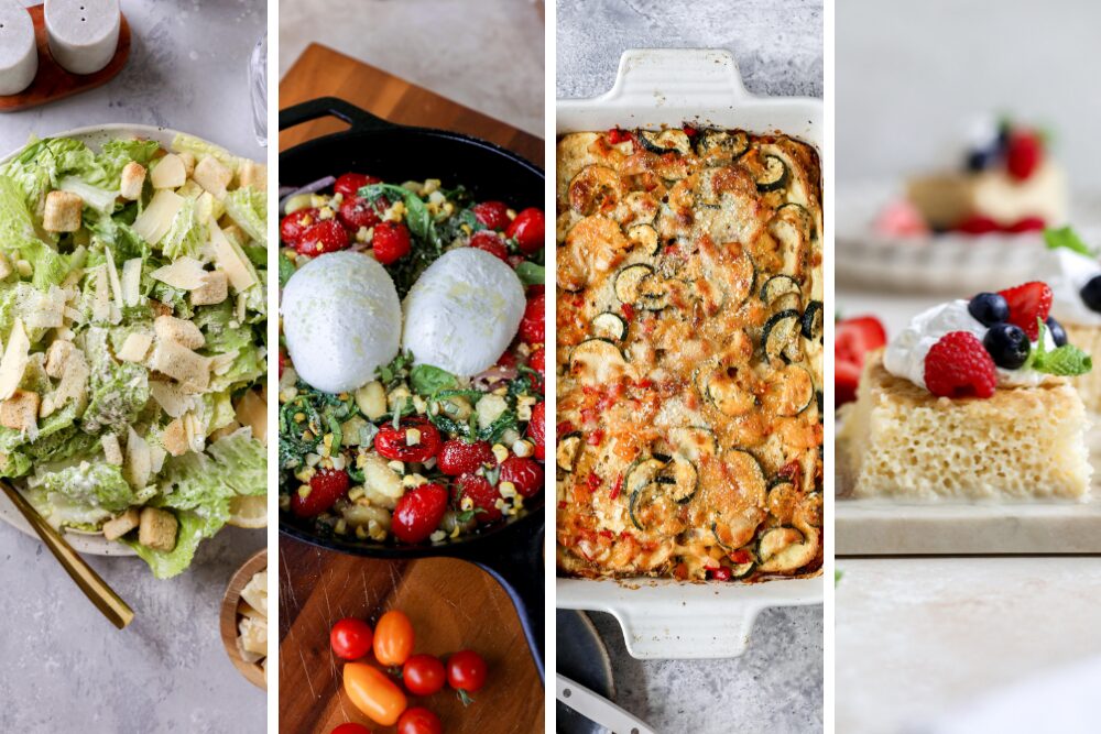 Collage of dairy recipe