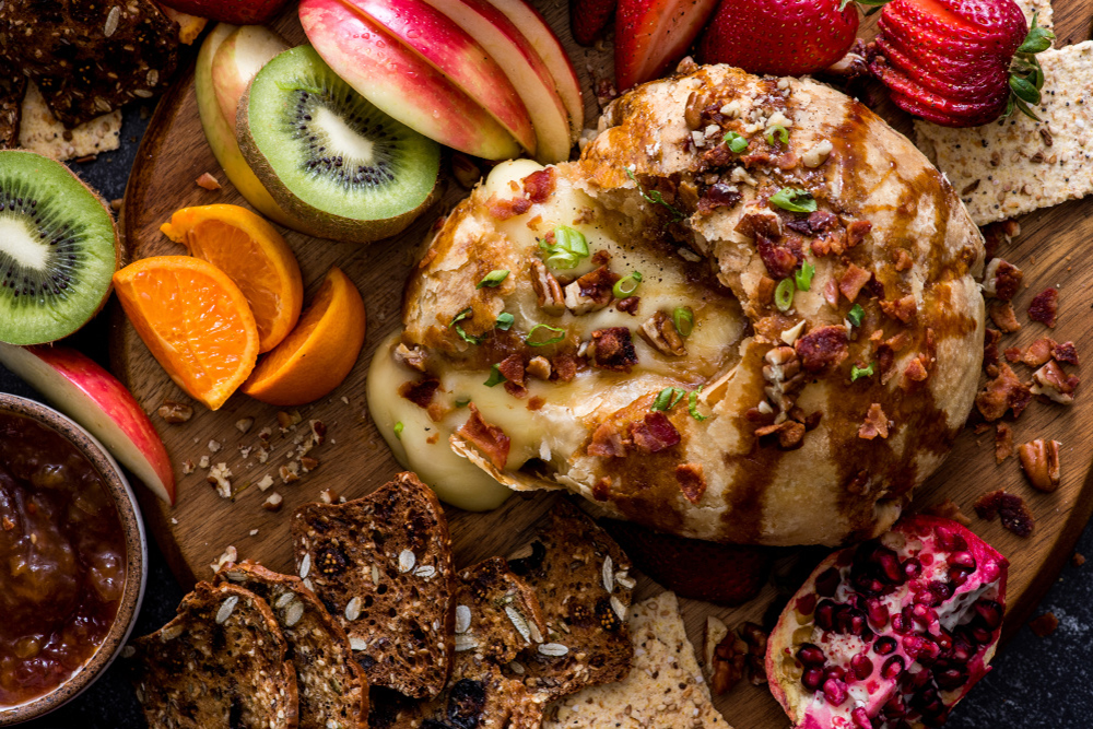 Baked Brie with Sorghum, Pecans and Bacon