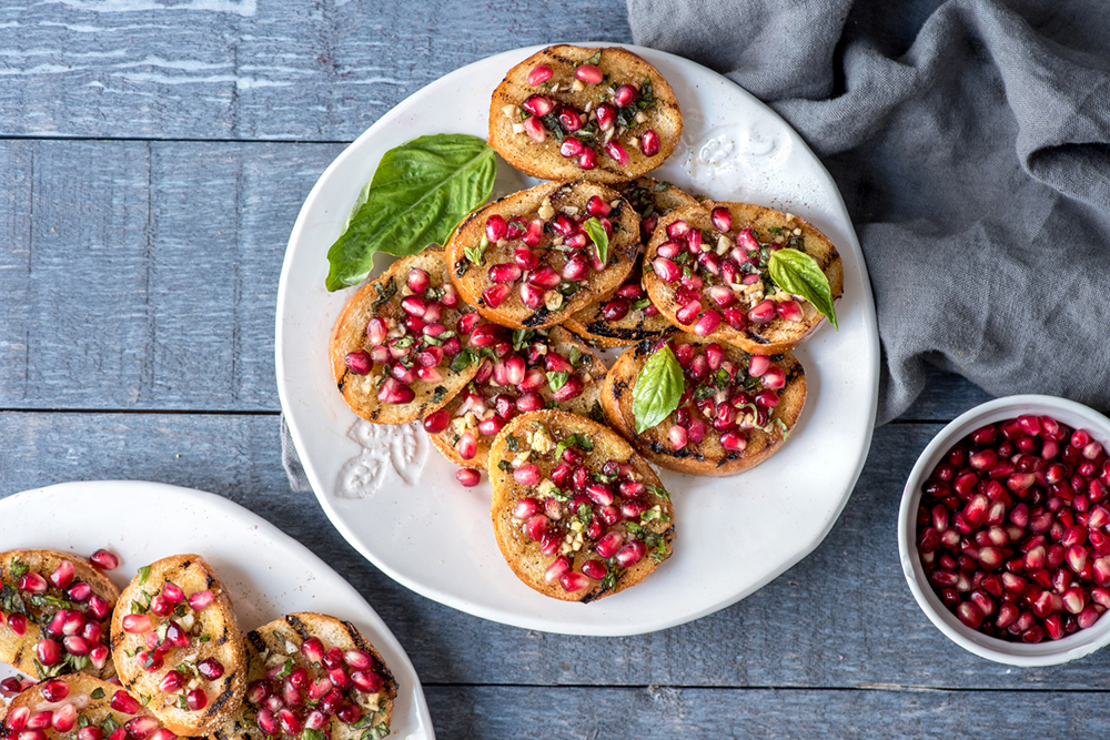 Pomegranate Bruschetta