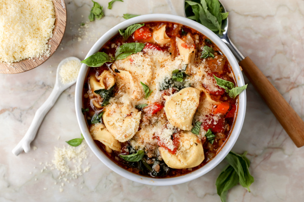 Tortellini Soup with Italian Sausage