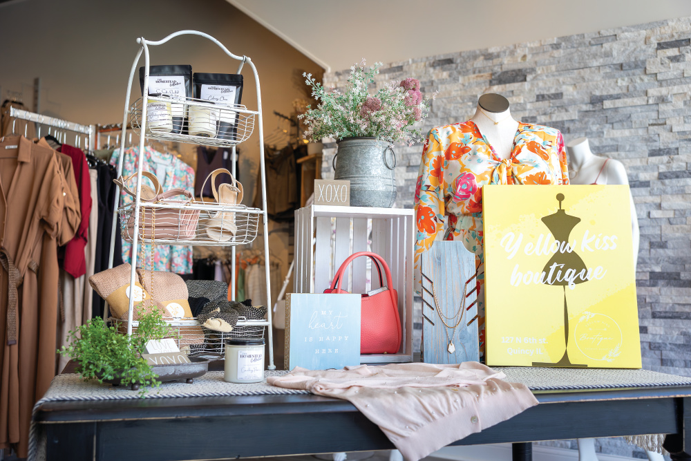 A display at Yellow Kiss Boutique, one of the things to do in Quincy