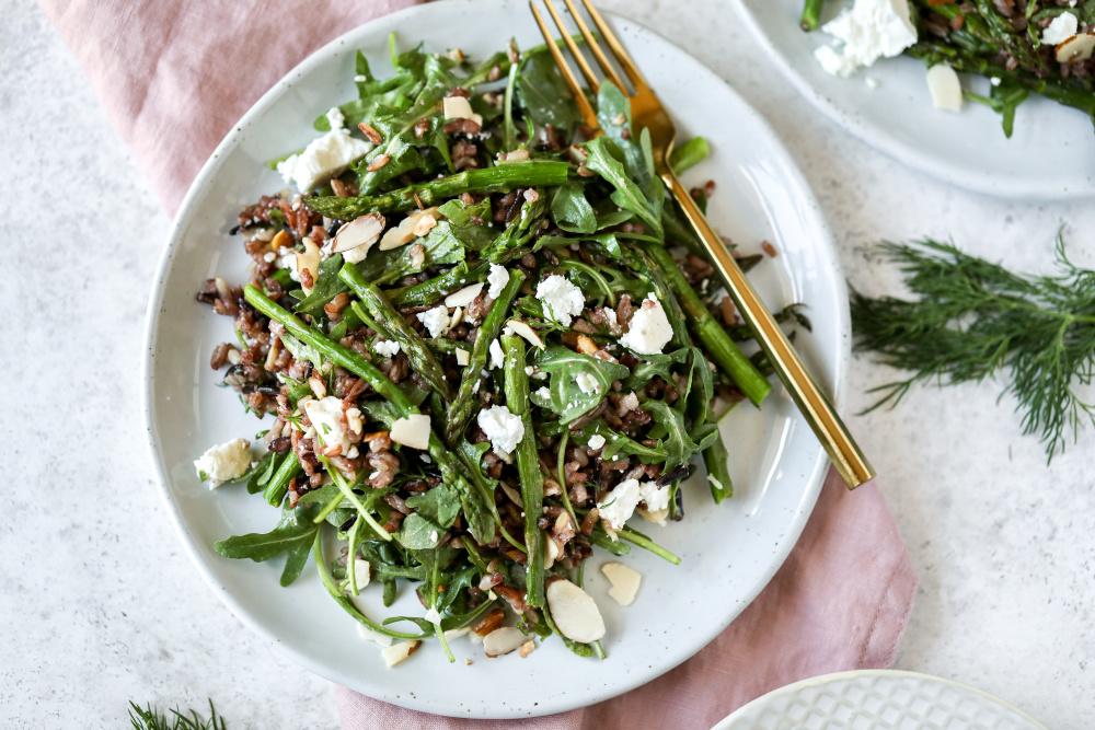 Wild Rice, Asparagus and Arugula Salad
