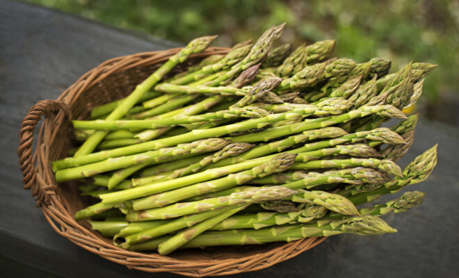 Asparagus in a basket