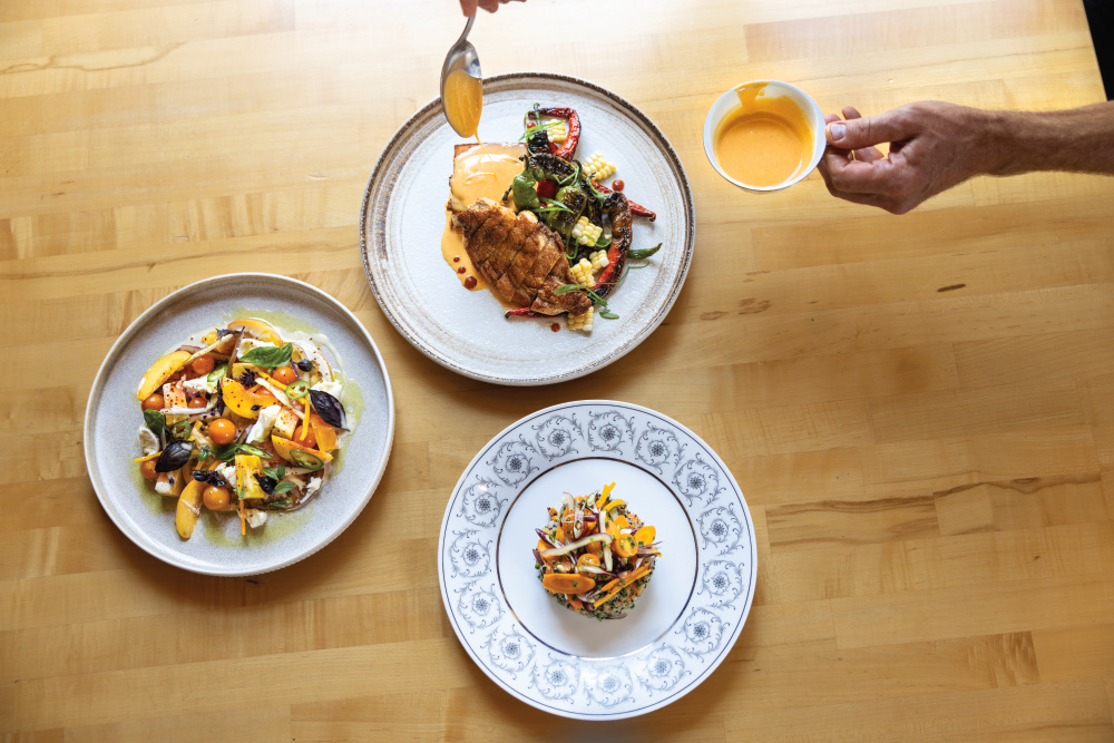 Plates of food at Epiphany Farms Restaurant