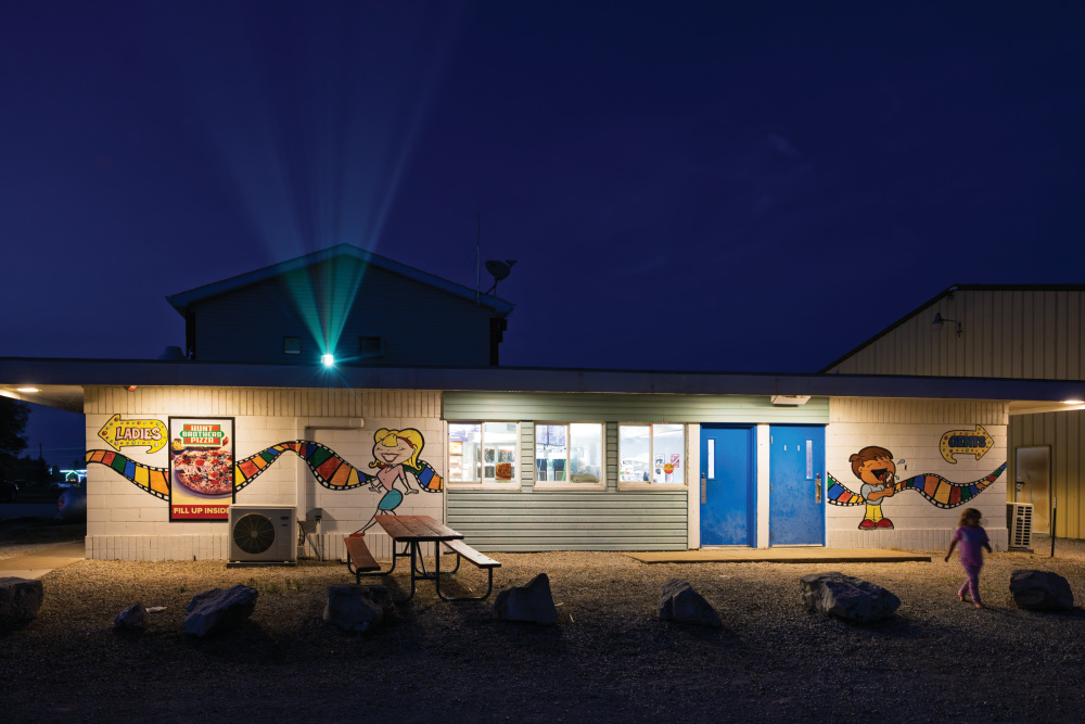 Concession stand at the Route 66 Twin Drive-In