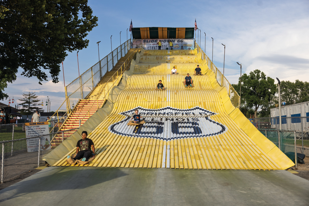Route 66 Giant Slide during the Illinois State Fair